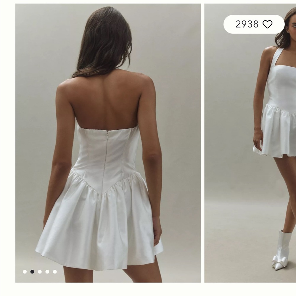 Anthropologie Weddings Mare Mare Drop-Waist Fit & Flare Mini Dress NWT - Picture 2 of 2